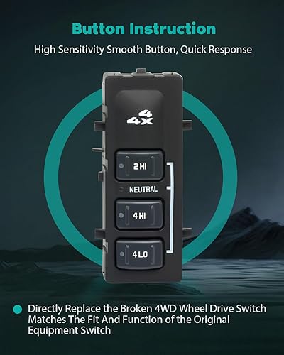 Miniatura 73 de 84840-08010 Trasero Trasero Puerta Elevadora Interruptor de la manija de la puerta del pestillo Botón de liberación de goma para 2004-2010