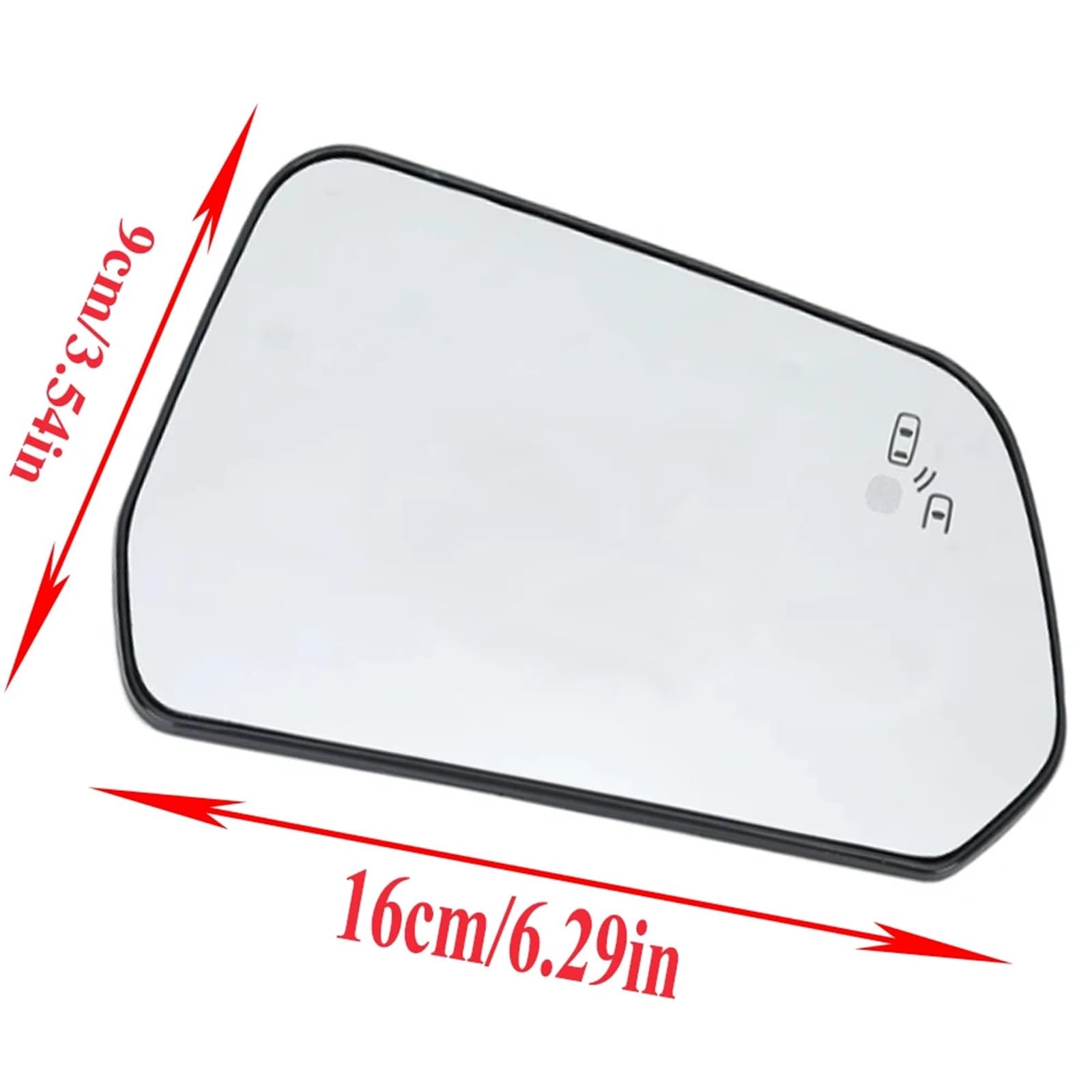 Miroir adhésif Rétroviseur latéral chauffant avec lentille en verre et angle mort pour Ford pour Mustang 2015-2017 FR3Z17K707R(Right Passenger)