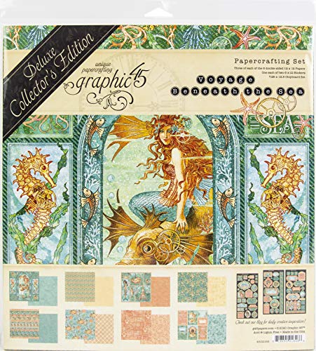 Graphic 45 Nature Sketchbook 12x12 Paper Pad, Multicoloured, Multicolor, 12 x 12 Inches
