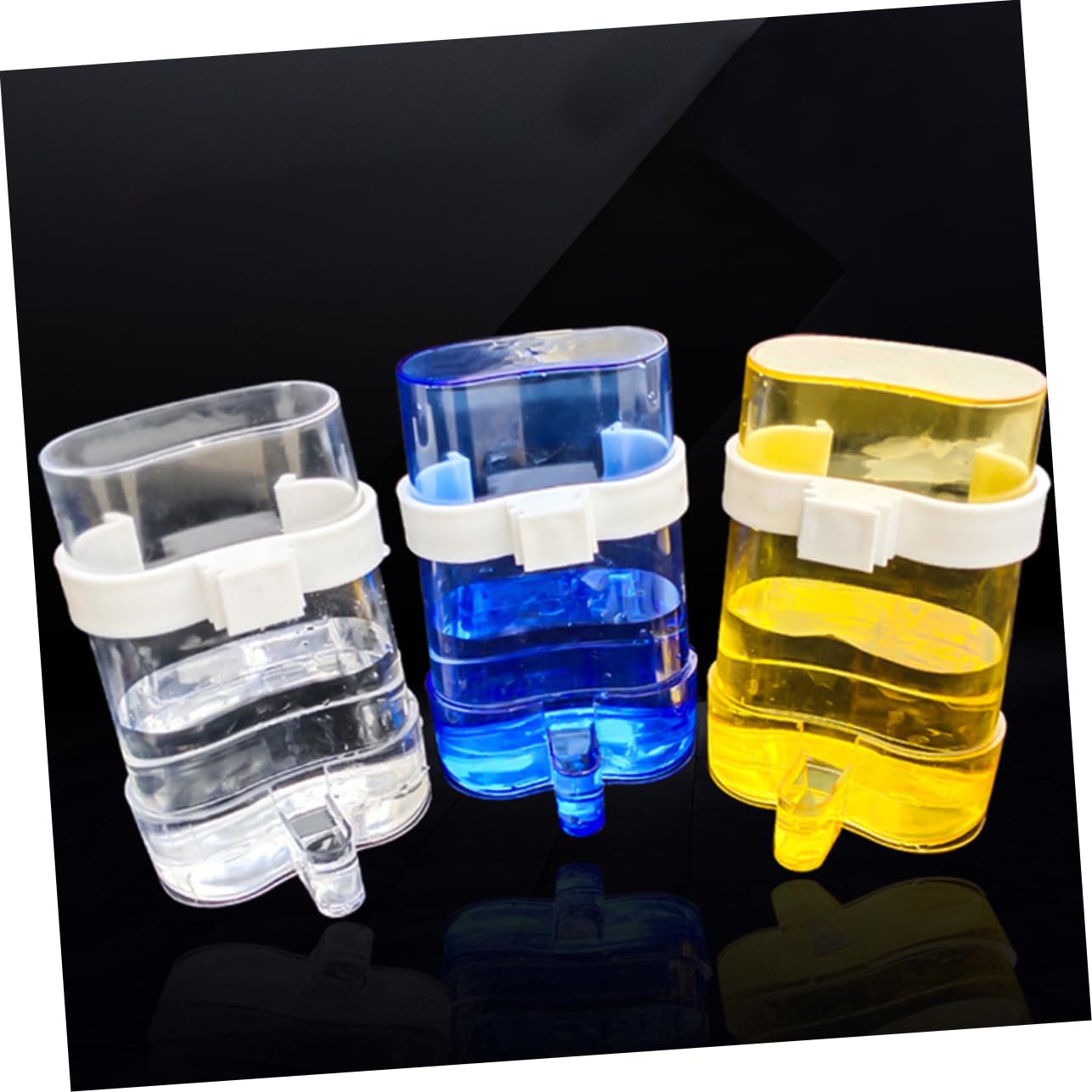ifundom Abbeveratoio Automatico per Pappagalli 12pezzi Dispenser Acqua e Cibo Regolabile per Uccelli da Gabbia