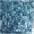 MOP Mother of Pearl Peel and Stick Backsplash Shell Mosaic Subway Tile, for Living Room Background Wall and Kitchen 12"x12" Dark Blue 1 Sheet