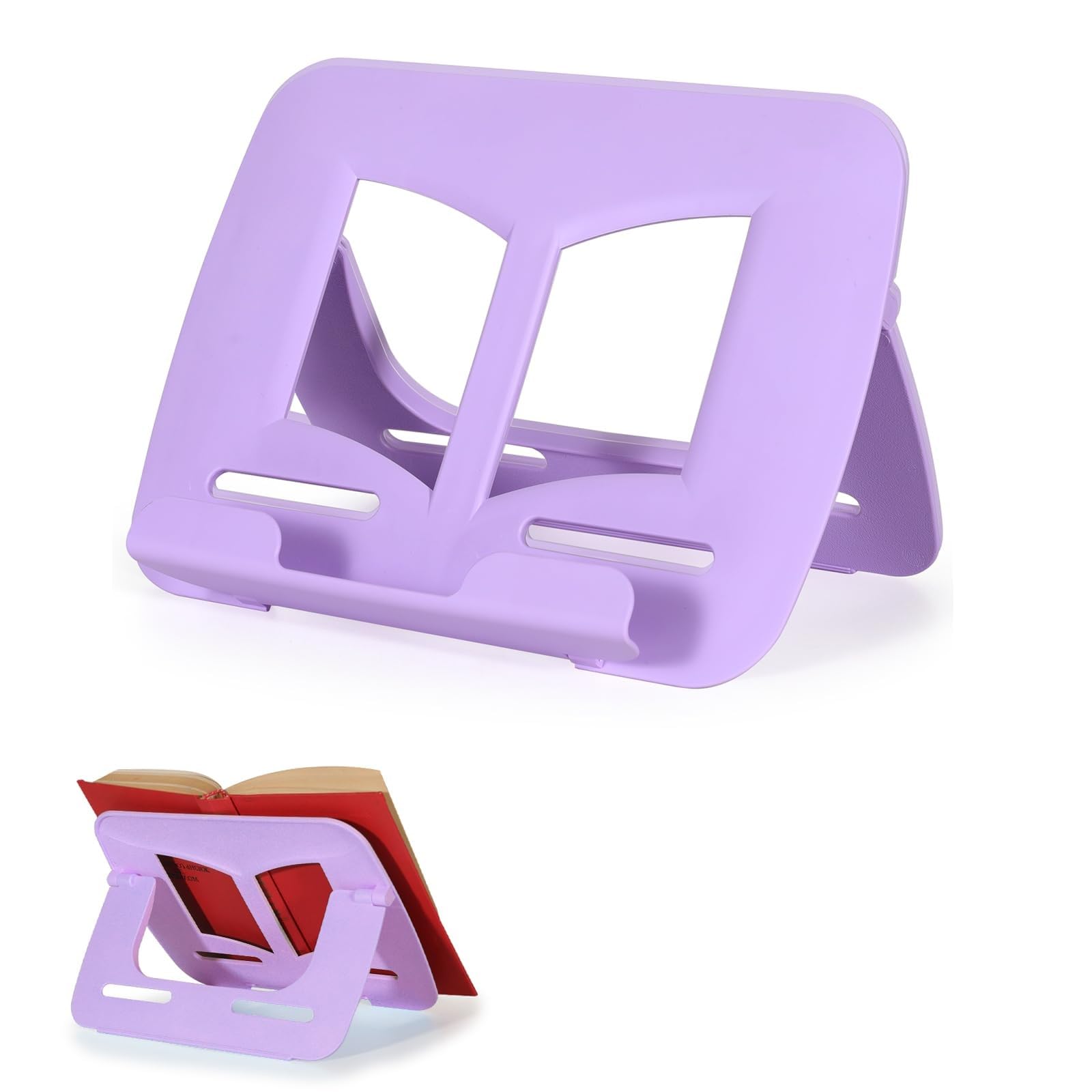 NALACAL New Book Stand Book Holder Book Stand for Reading Adjustable Book Holder for Reading Not Prone to Rust and Corrosion (Purple)