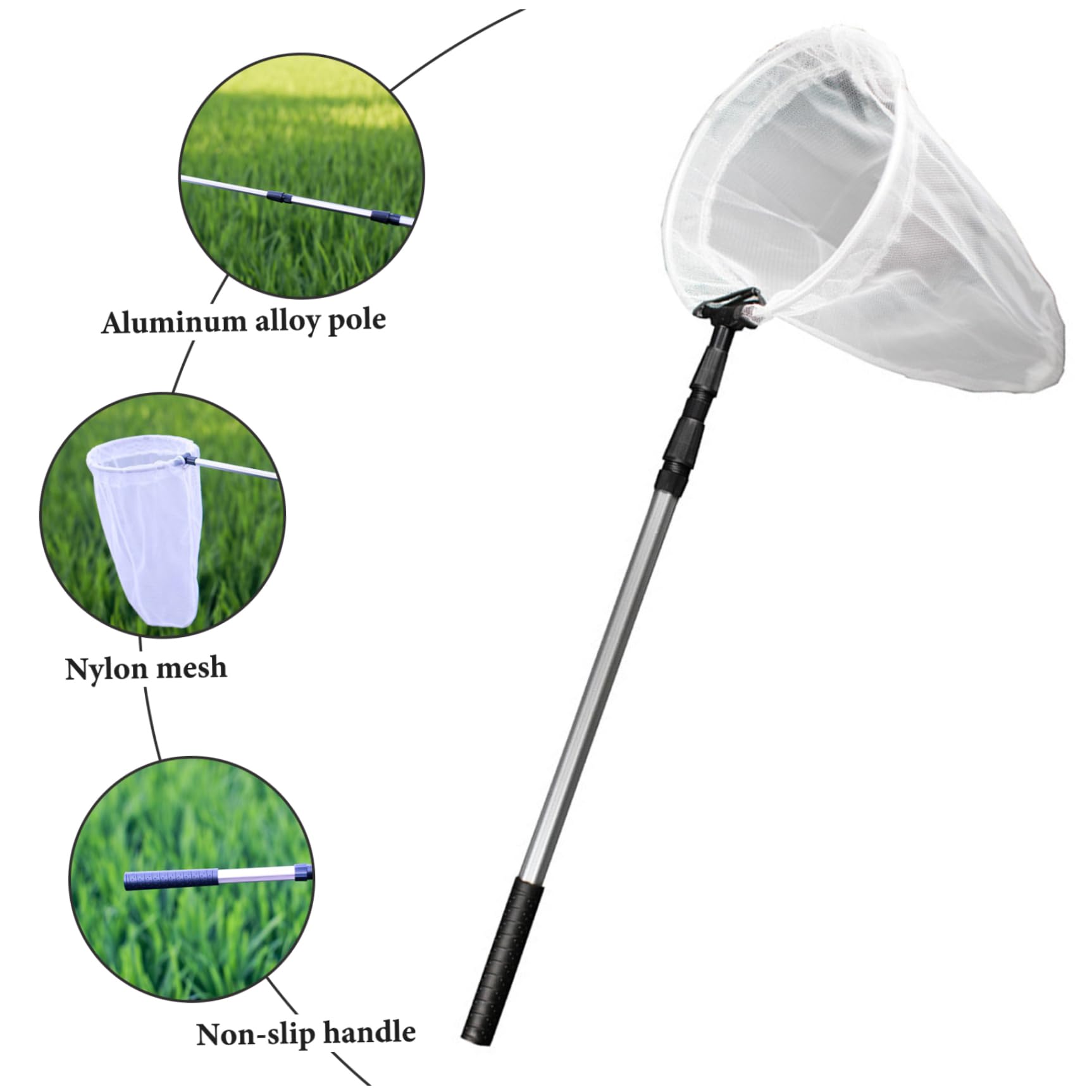 Pack De 3 Redes Telescópicas Para Niños: Captura Mariposas, Insectos Y Peces En La Playa O El Jardín