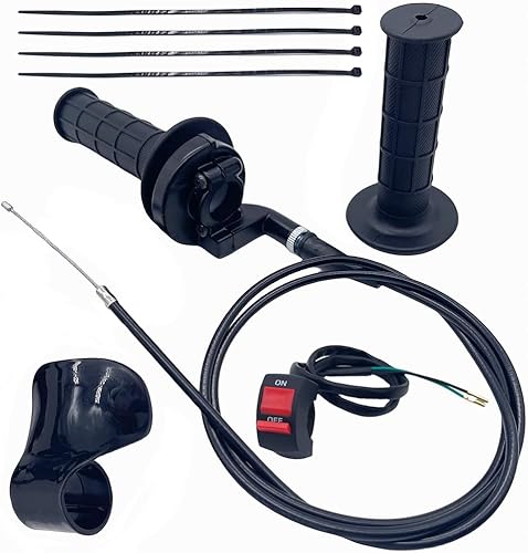 Aniro Moto Empuñaduras de mango de acelerador giratorio de 0.866 in para la mayoría de motocicletas de 50 cc, 90 cc, 110 cc, 125 cc, 140 cc, 150 cc,