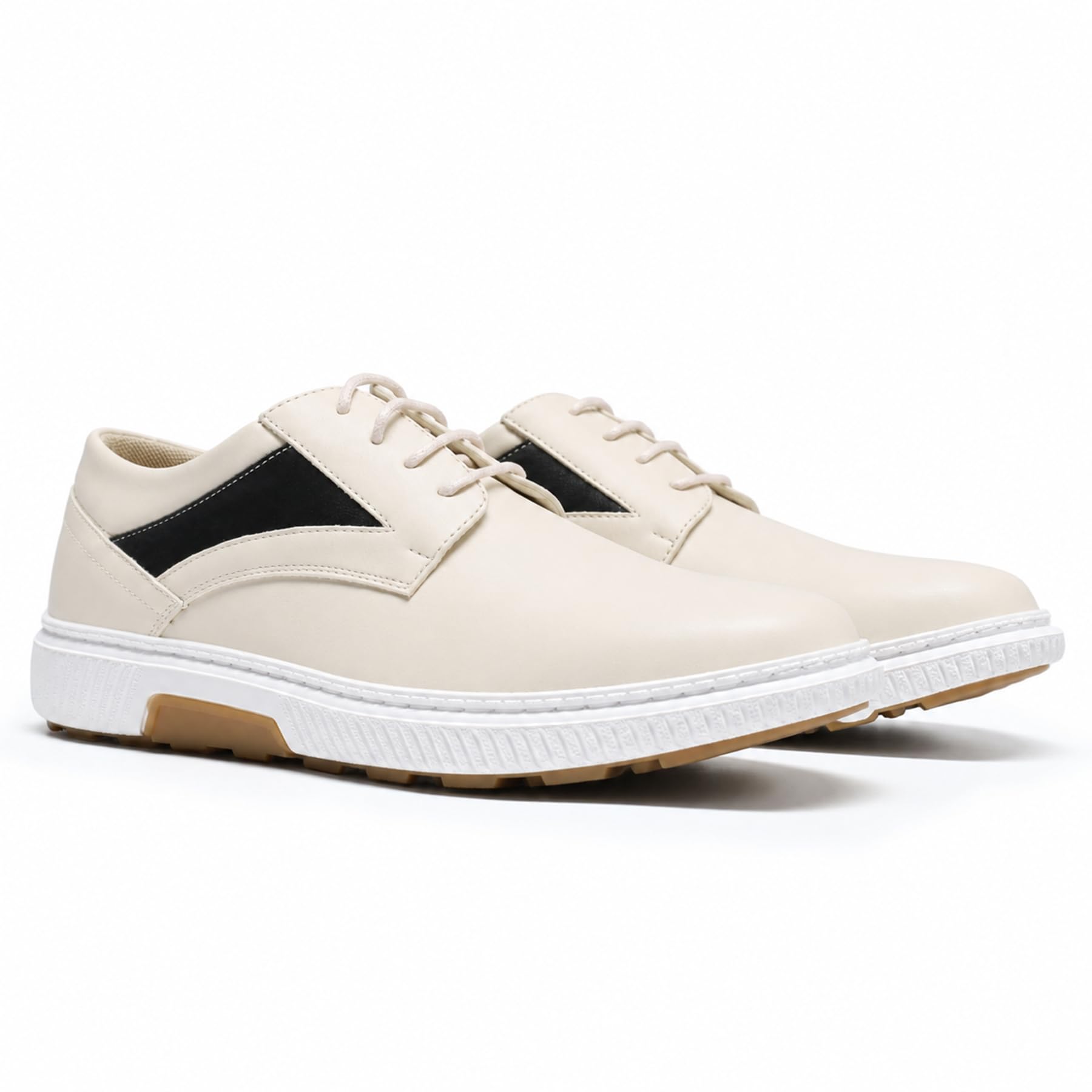 Allthemen Chaussures à Lacets Homme Comfort Sneakers Sport Respirant Oxford Cuir Business Costume Mariage