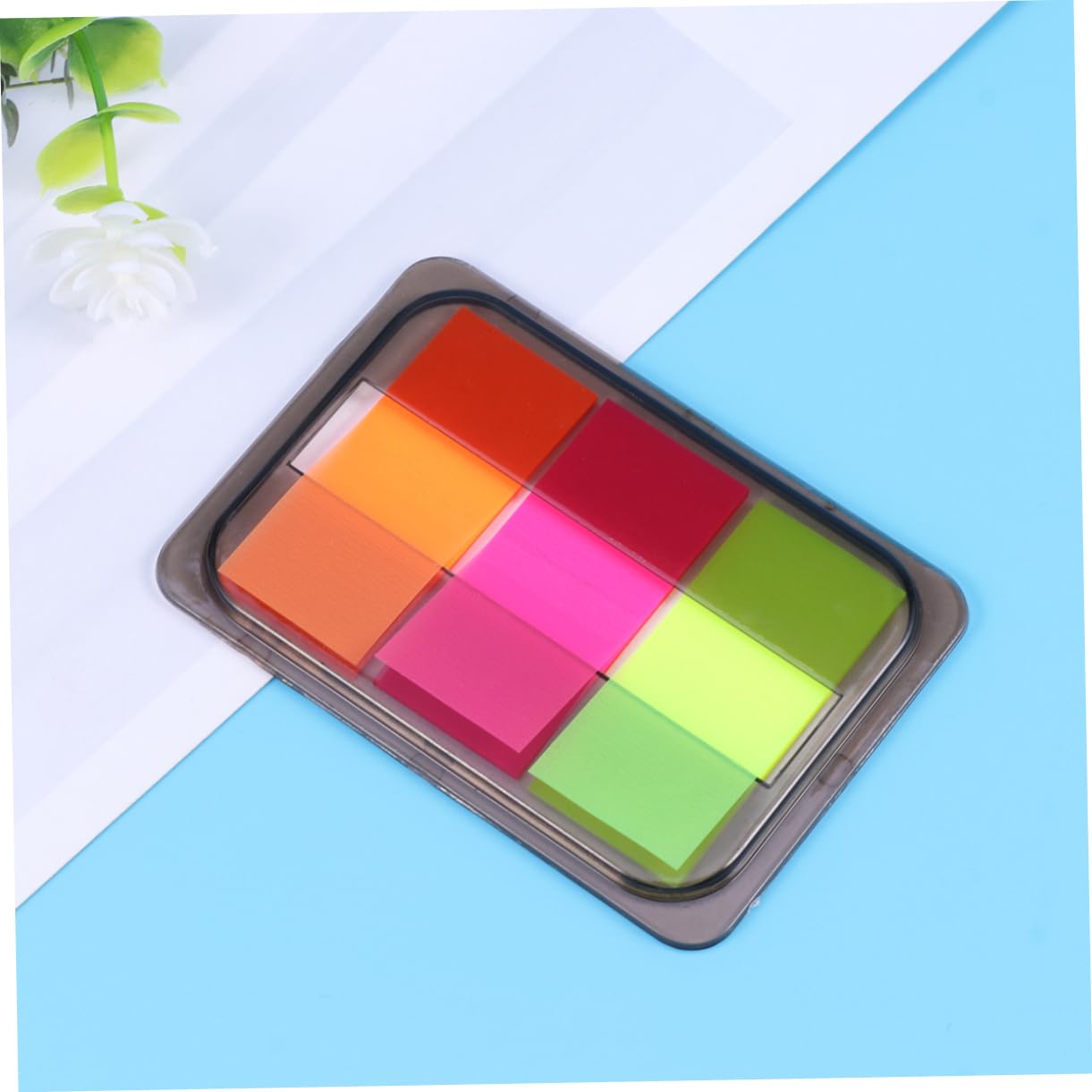 Operitacx 30packungen Neon Haftmarker Farbcodierte Sticky Memo Notizen Für Seitenmarkierung Für Büro Schule Und Zuhause Schreibbare Lesezeichen Leuchtenden Farben