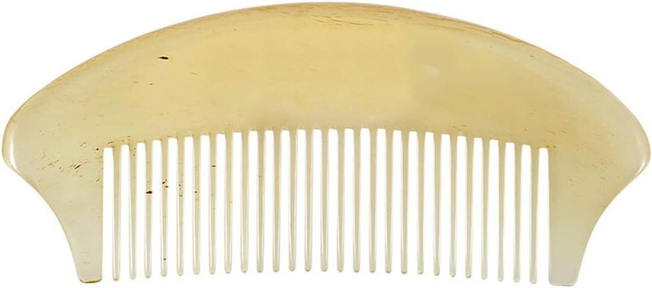 Fine Tooth Hair Comb - Detangling Comb for Hair or Beard - No Static Natural Sheep Horn Comb for Women and Men Apply to Modelling, Hair Combs for Women Etc Hair Comb