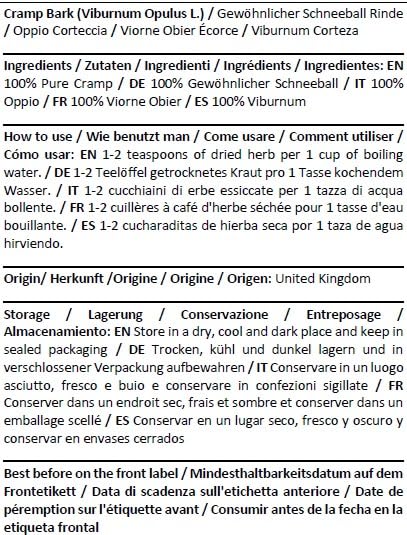 Herba Organica Cramp Bark - Viburnum Opulus L - Herbal Tea (100g) - Image 3