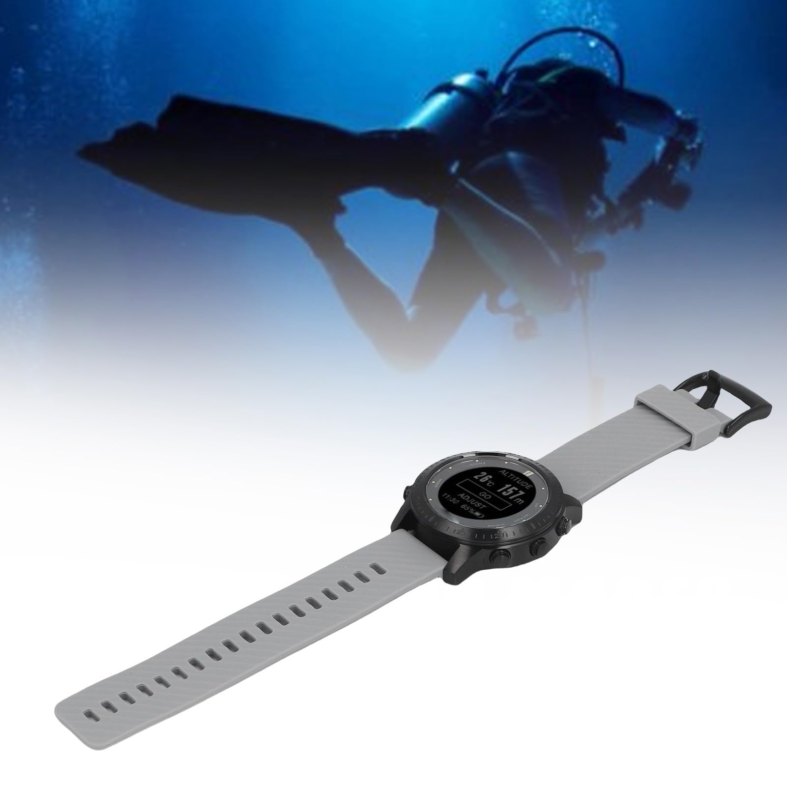 Reloj de Ordenador de Buceo con Bluetooth, Reloj Deportivo de Buceo Profesional para Natación para Hombres, Pantalla de 1,18 Pulgadas, Correa de Silicona Duradera