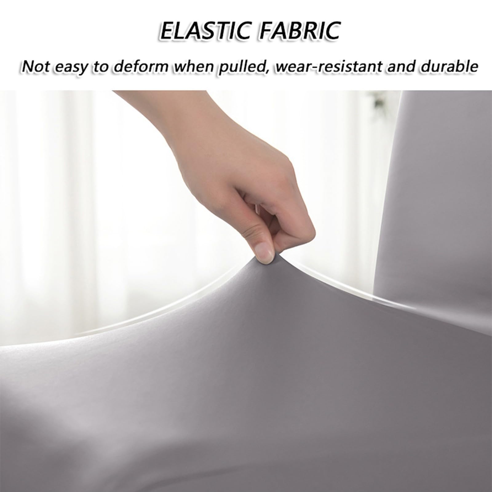 Esszimmer Stuhlhussen Elastischem PU-Leder 2er-/4er-/6er-Set,Einfarbige Wasserdichte Stuhlhussen für Esszimmerstühle,Universelle Stuhlschutzbezüge für Restaurants Küchen und Hotels(Beige,4 Set)