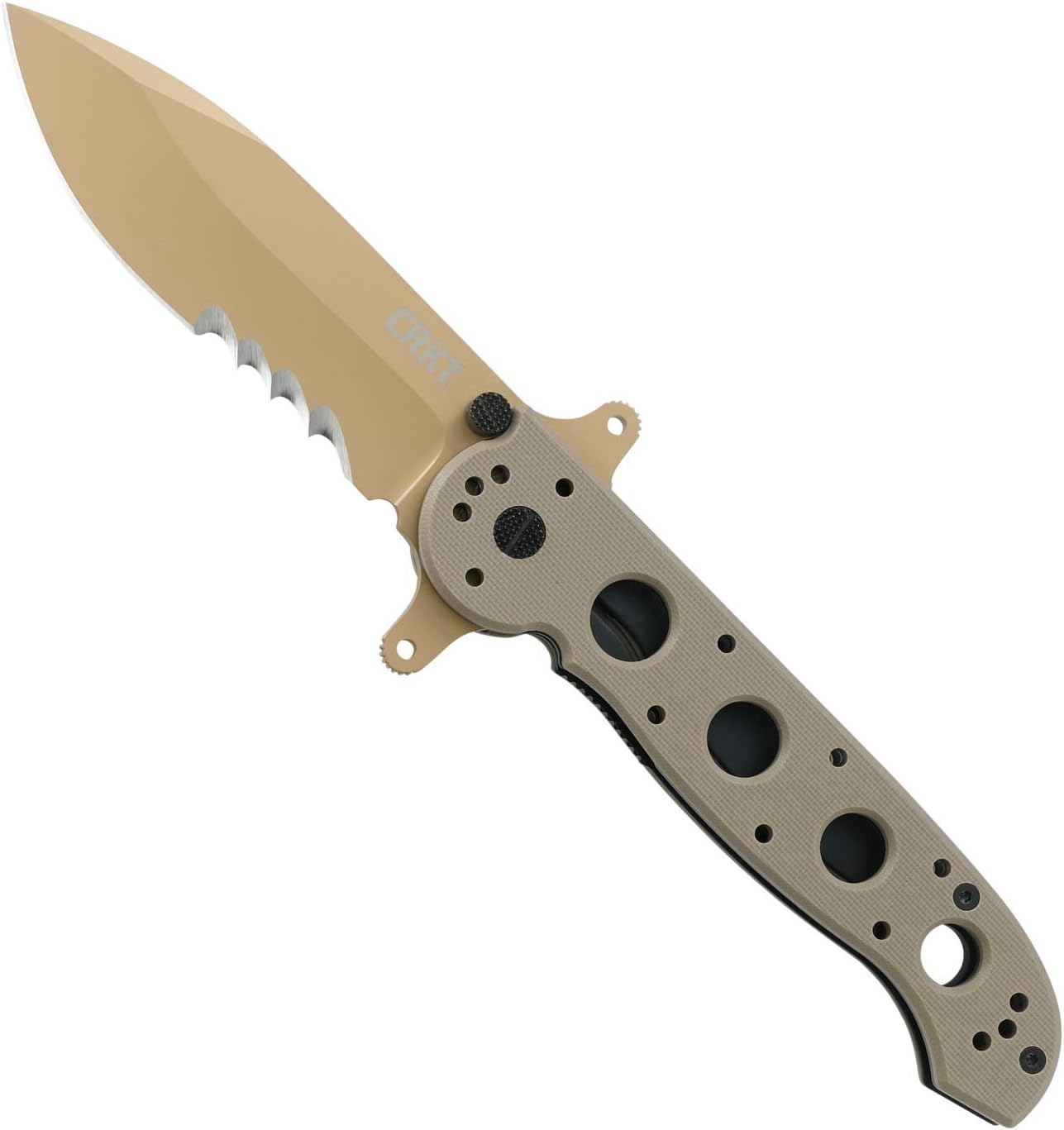 M21-14DSFG Folding Knife with Liner Lock: 1.4116 Veff Serrations Blade, G10 Handle, Reversible Pocket Clip, M21-14DSFG
