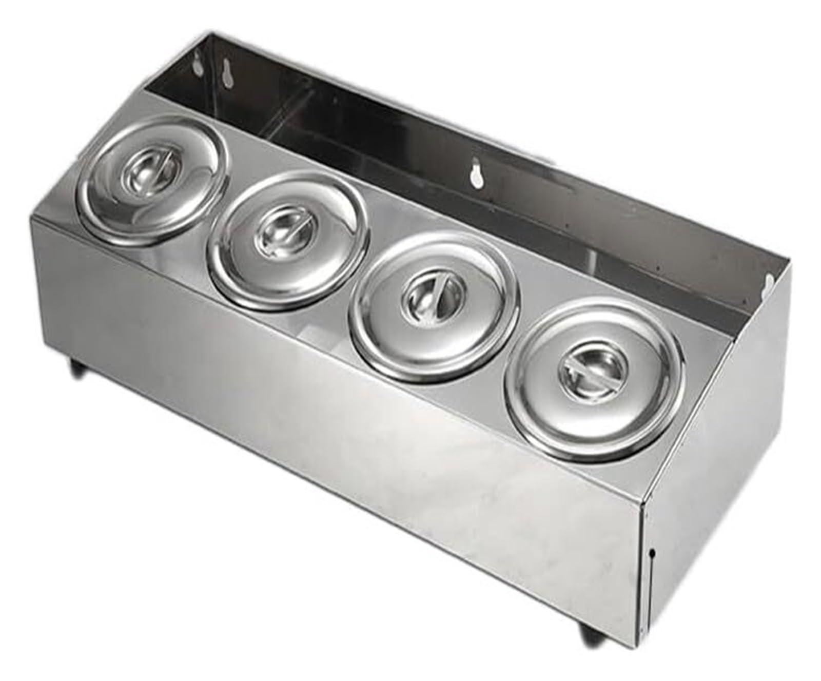 HADECOLL Pizza Topping Station, Countertop Spice Rack And Condiment Organizer With Rear Storage Shelf,59.5x25x12.5cm