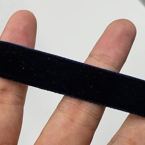 Miniatura 143 de Bobina de cinta de terciopelo de 10 yardas, disponible en muchos colores Verde