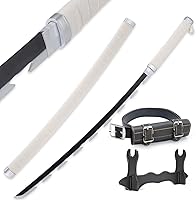 Vista 21 de Cold Blade Demon Katana - Réplica de anime de 41 pulgadas con cinturón y soporte, espada duradera perfecta para cosplay, espada Nichirin con diseño