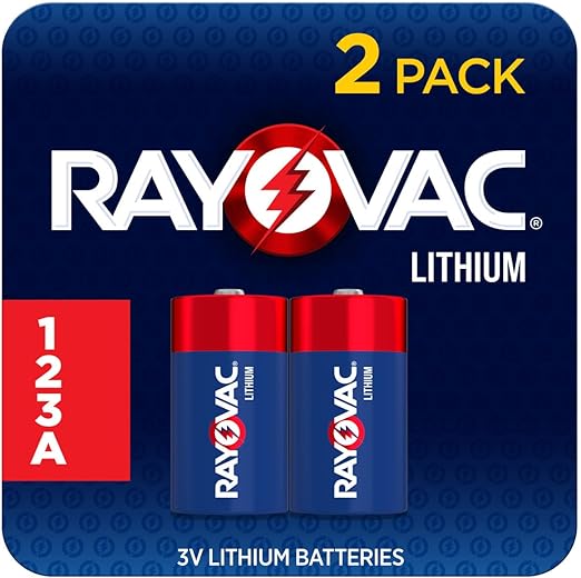 Rayovac 123A Lithium Batteries, 3V Lithium Photo Batteries (2 Battery Count)