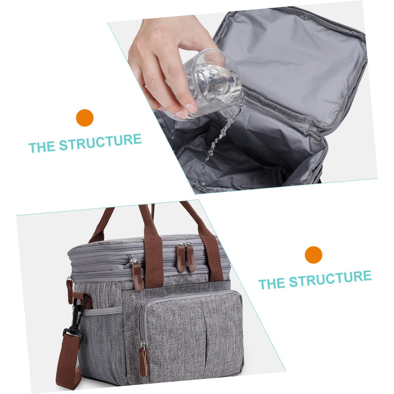 Wärmespeichernde Lunchtasche aus Hochwertigem Material Tragbare Bento-tasche mit Thermoisolierung und Praktisch für Schule Arbeit und Picknicks