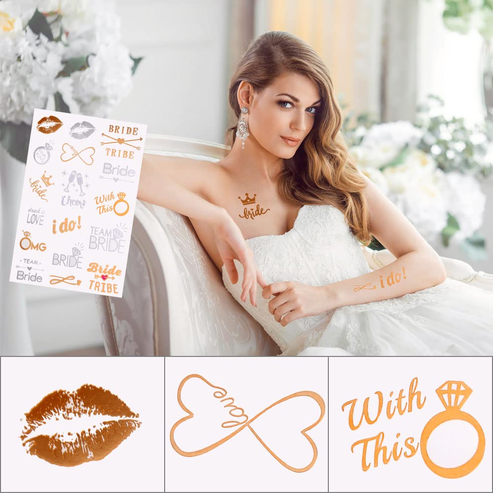 Aomig Bride to Be JGA dekoracyjna szarfa zestaw 4 szt. Team Bride szarfa na wieczór panieński, fotografia ślubna, korona urodzinowa, dla dziewcząt, welon, tiara, wieczór panieński, opaska na czoło w