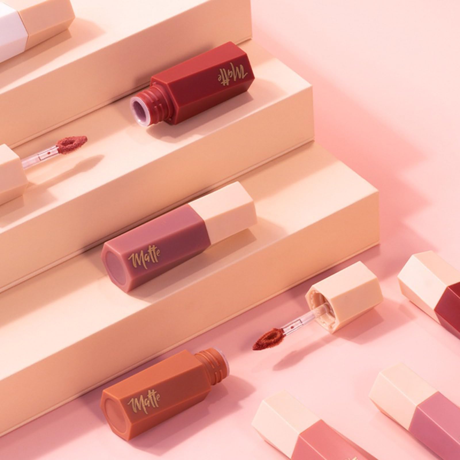 Wasserdichter Lippenstift mit mattem Samt Finish, langanhaltend, wischfeste Formeln, 14 Farbtöne, feuchtigkeitsspendender, nicht übertragender Lipgloss, langanhaltender, matter Lippenstift