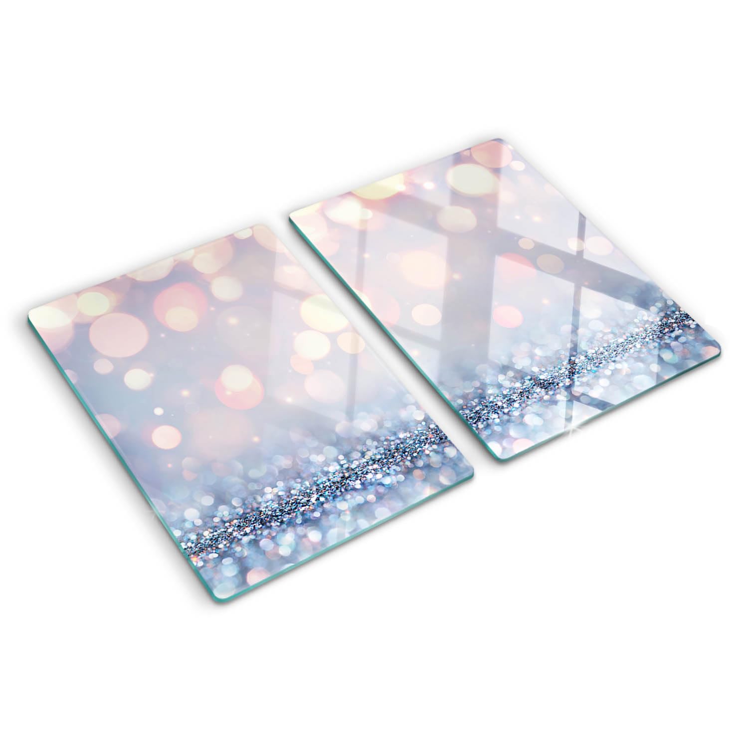 Planche à découper en verre résistant à la chaleur avec pieds antidérapants