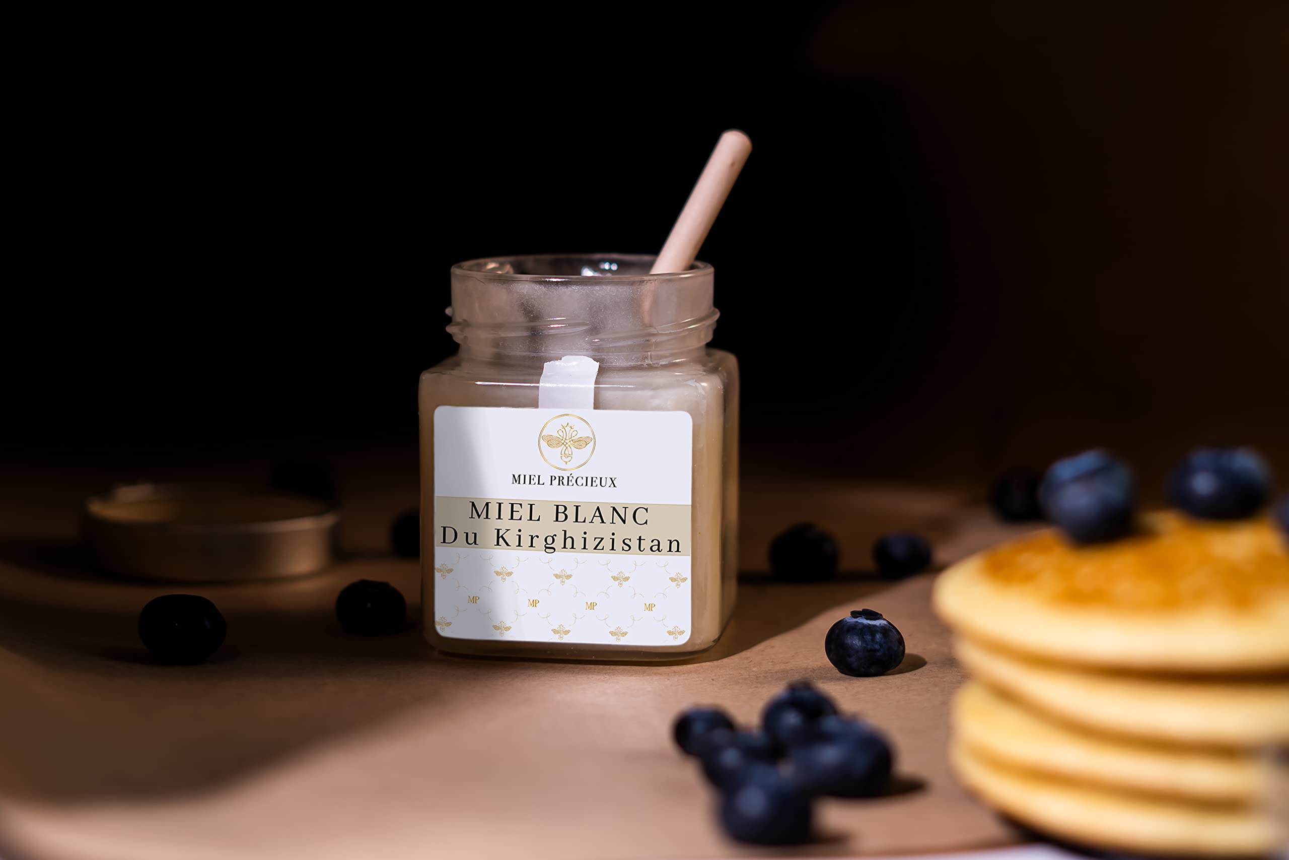 Miel Blanca de Kirguistán | Miel Cremosa Untable de Esparceta | No Pasteurizada 100% Pura | Color Marfil | Tarro Cristal 250g | Miel Précieux