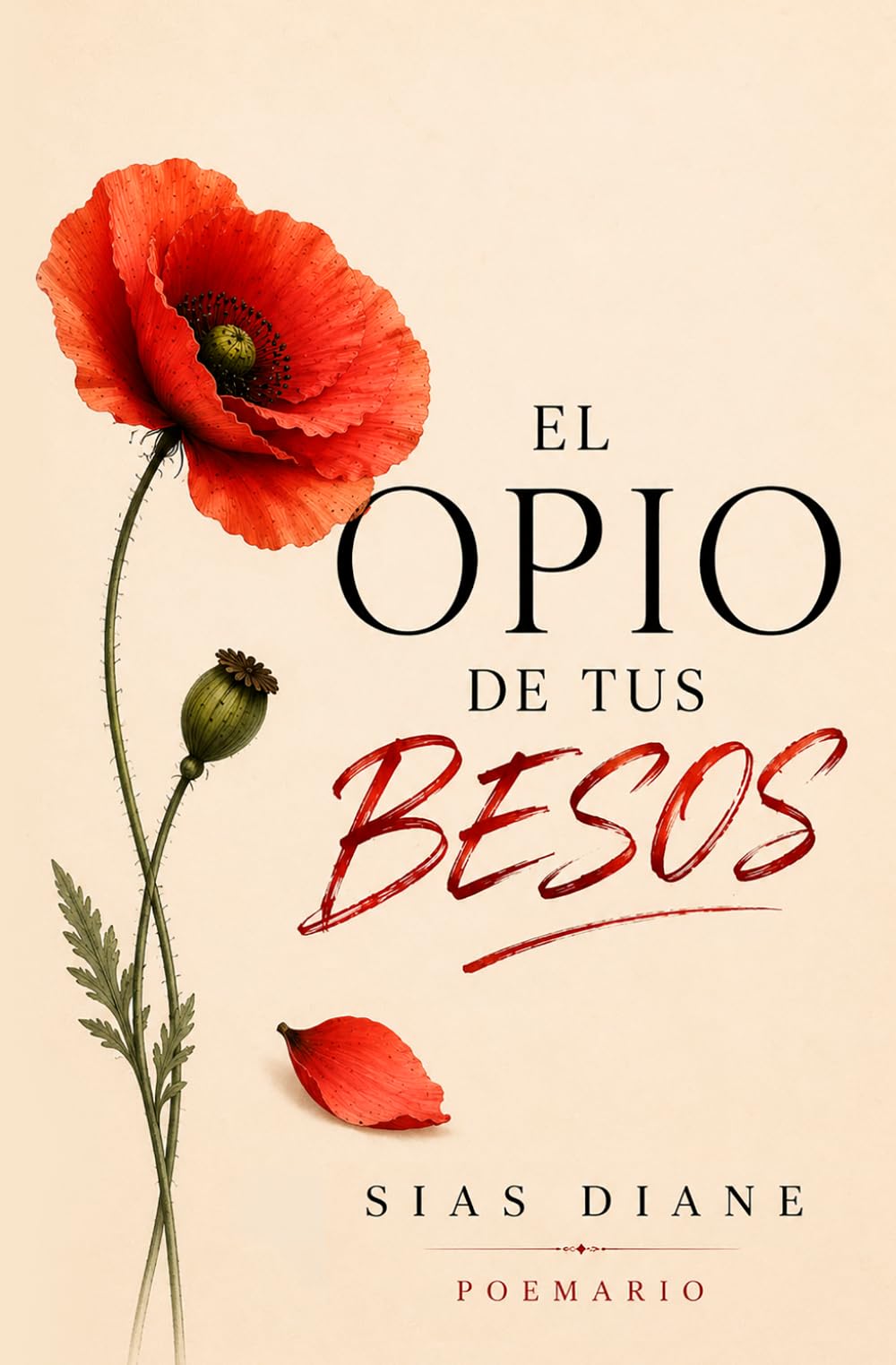EL OPIO DE TUS BESOS: Poemas sobre el amor, la pérdida y el renacer.
