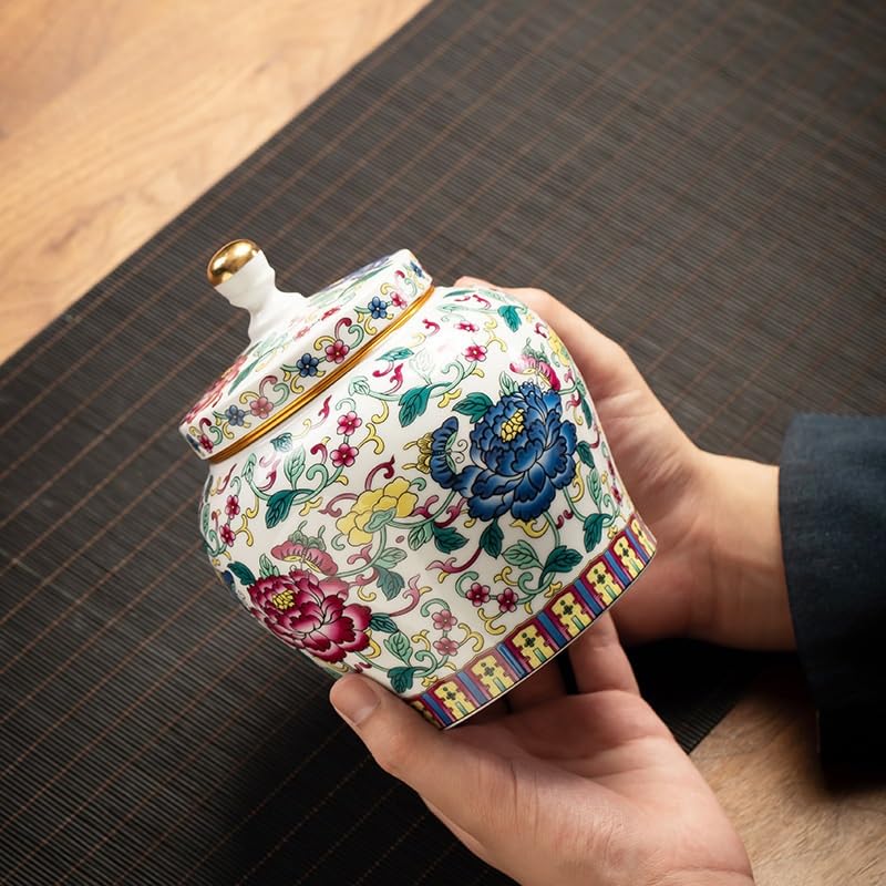 Zestaw do herbaty Niebiesko-białe puszki herbaty w pełnym kolorze, ceramiczne odporne na wilgoć zamknięte puszki, herbata domowa w stylu chińskim, czarna herbata, biała herbata, luźna herbata, puszki