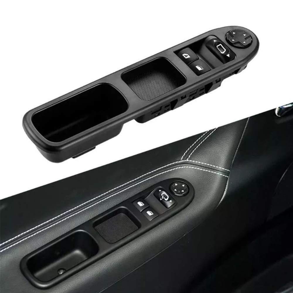KAOLALI 6554.QC Interruttore di comando elettrico Pulsantiera Compatibile per Peugeot 207 Citroen C3 Finestra Pulsantiera Interruttore Alzacristalli 6554QC