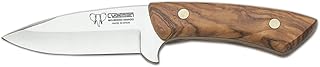 Cudeman Couteau Adultes des Peaux Satin en Bois d'olivier, Longueur de la Lame : 8, Couteau de 1085 cudm, Non renseigné