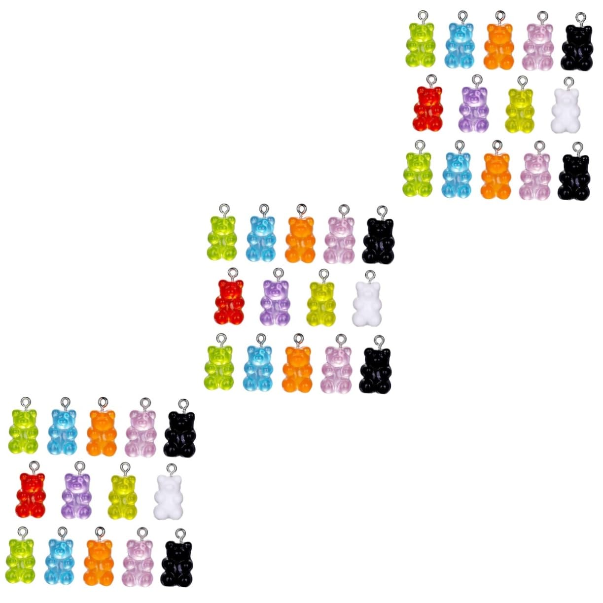 Pendentifs ours colorés résine pour customisation colliers mode - 8