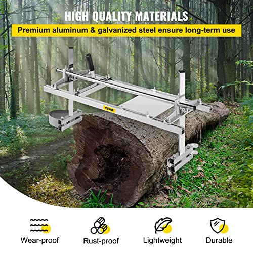 Popsport Chainsaw Mill Planking Milling 14 to 24 Inches Guide Bar Wood Lumber Cutting Portable Sawmill Aluminum Steel Chainsaw Mill for Builders and Woodworkers - Thumbnail 3