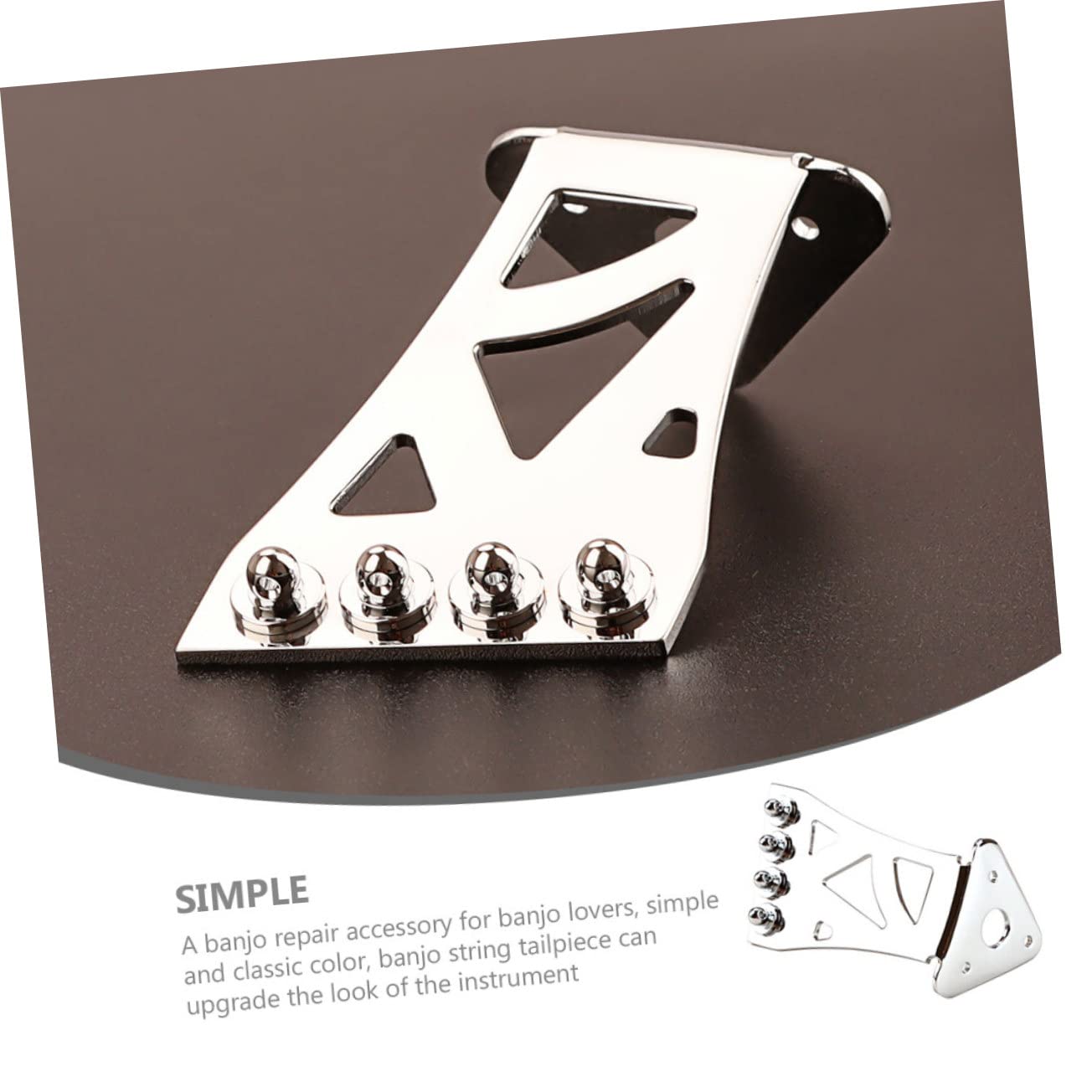 ifundom 4pezzi Metal Banjo Tailpiece Per Chitarra Accessorio Strumentale Per Banjo Corde Migliora Tonalità e Volume Design Classico e Resistente
