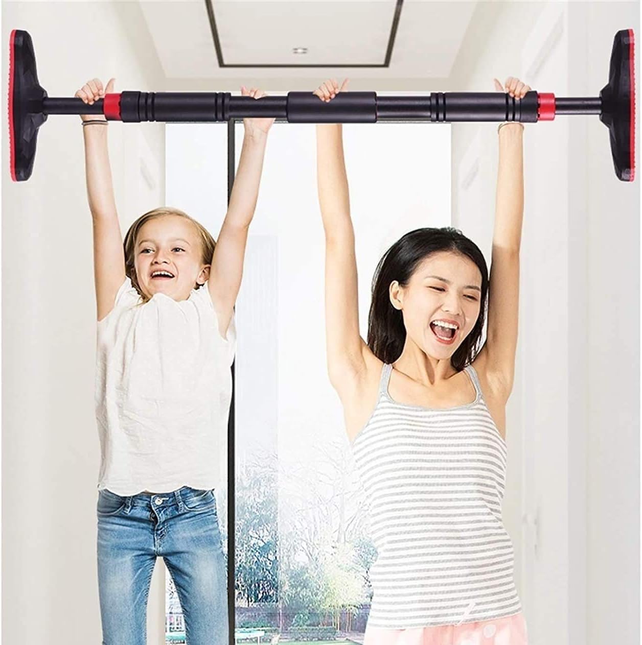 Klimmzugstange, Klimmzugstange türrahmen, Einstellbar Pull up bar, Ober Arm und Bauchtrainer, Klimmzug Stange, Geeignet für Haus Bar Tür Klimmzugtrainer