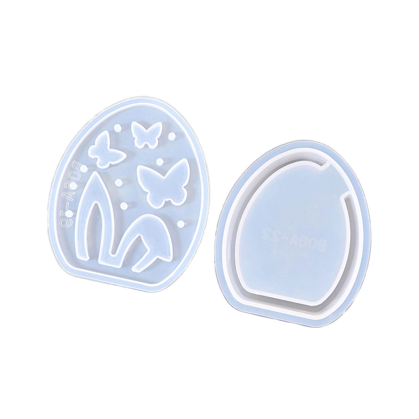 Xjdzineq Eggs Shape Silicone Molds for Epoxy Resin Tealight Holder Gypsum Decoration Silicones Candlestick for Stand Easter Silicone