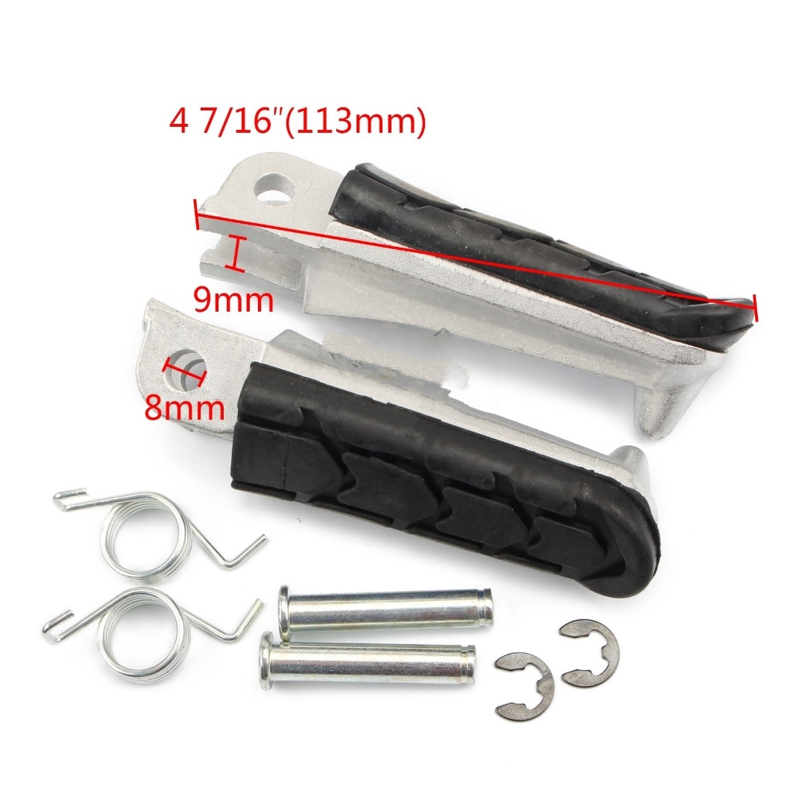 Pedane Poggiapiedi Anteriori Alamor Per Honda CB250, CBR600F, CB600F, NC700 - Foto 2