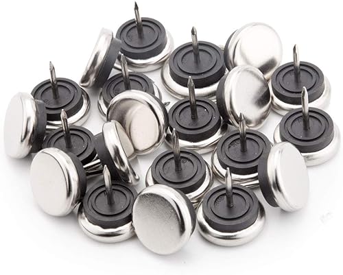 20 almohadillas redondas resistentes para muebles, protectores de piso de madera dura, deslizadores de metal para uñas, para silla, mesa, disponible en Yaxa Colombia