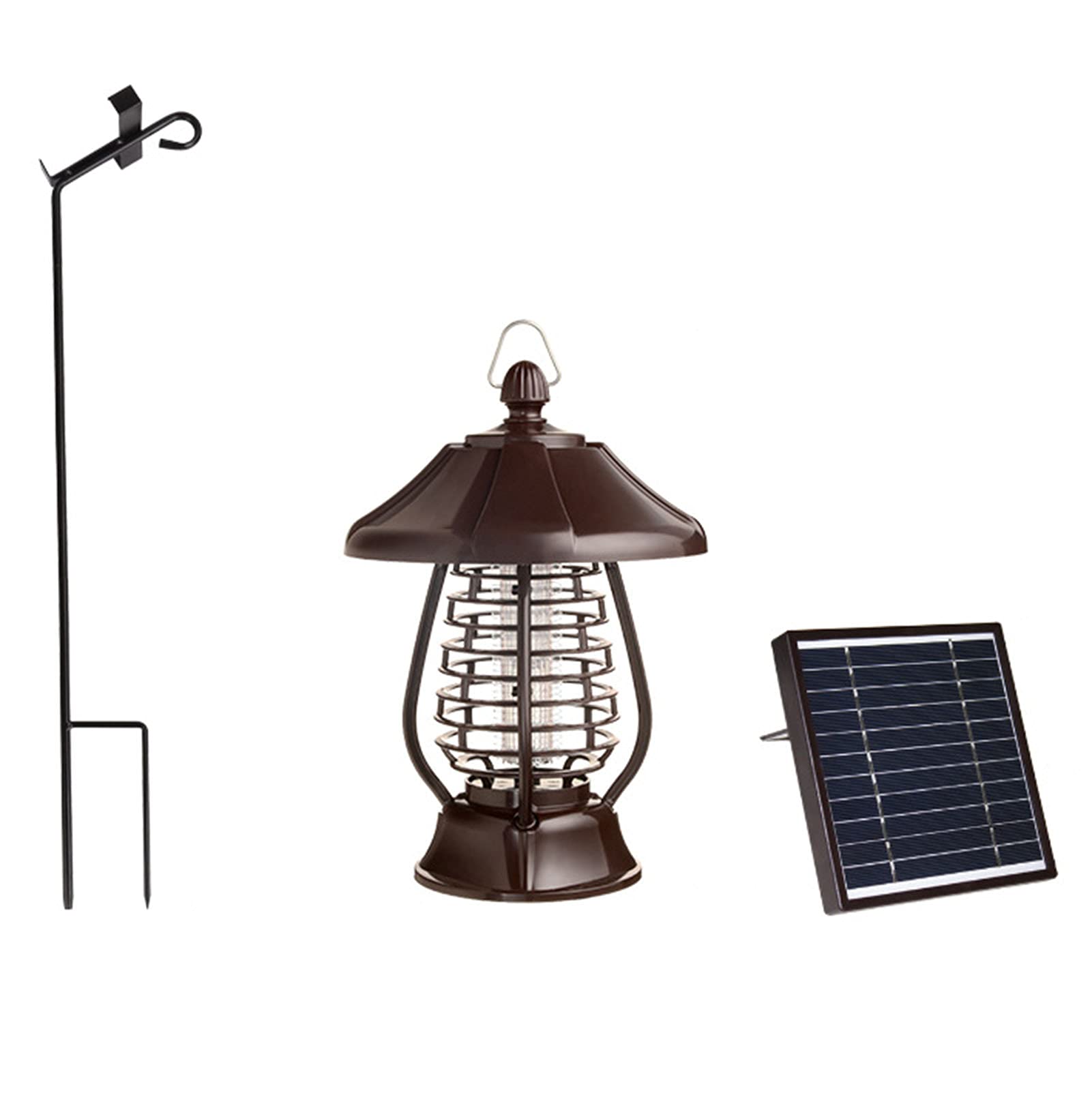 TEmkin Lampada antizanzare elettrica Portatile ad energia Solare, lampade solari antizanzare, Lampada da Giardino antizanzare da Appendere/Esterno/Giardino/Lampada antizanzare