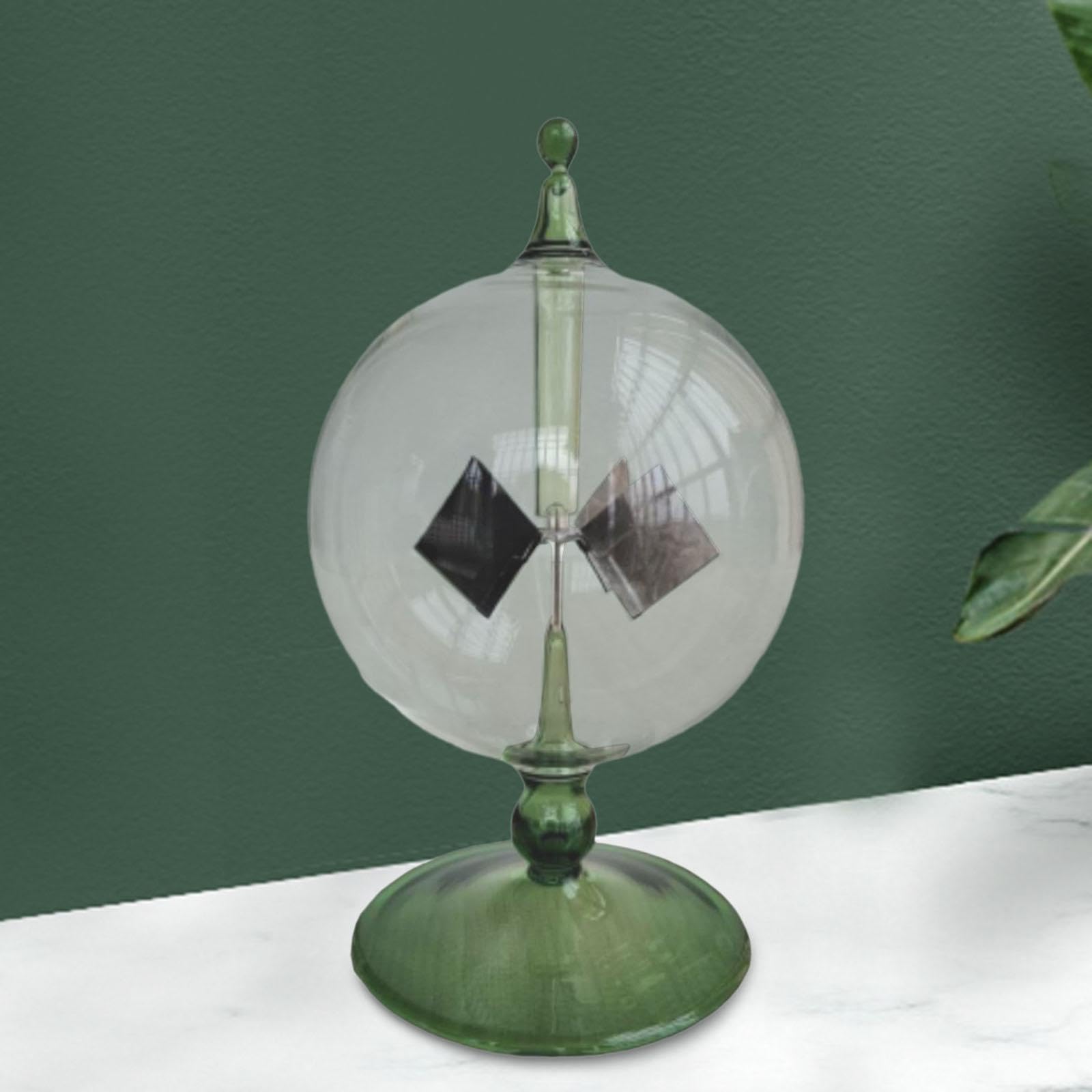 Radiomètre à Ronde, Instrument Pédagogique de Pression Solaire, Décoration de Bureau, Jouet pour Table D'étude, Matériel de Physique, Vert