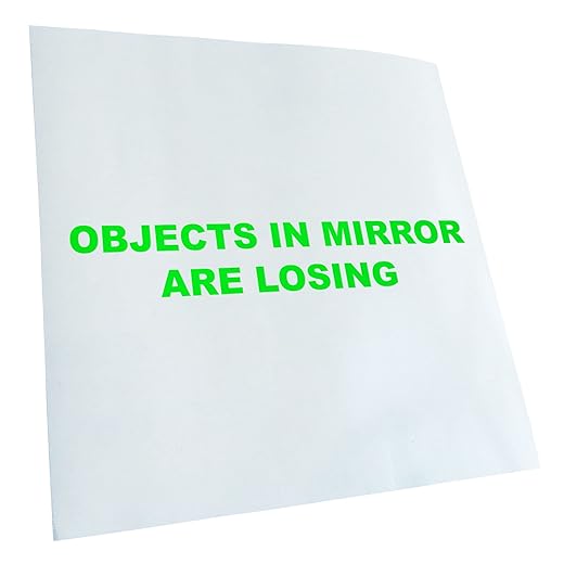 Kiwistar - Car Sticker - Objects in Mirror Are Losing Sticker for Car, Laptop, Bicycle, Truck, Motorcycle Multicoloured JDM Decal Racing