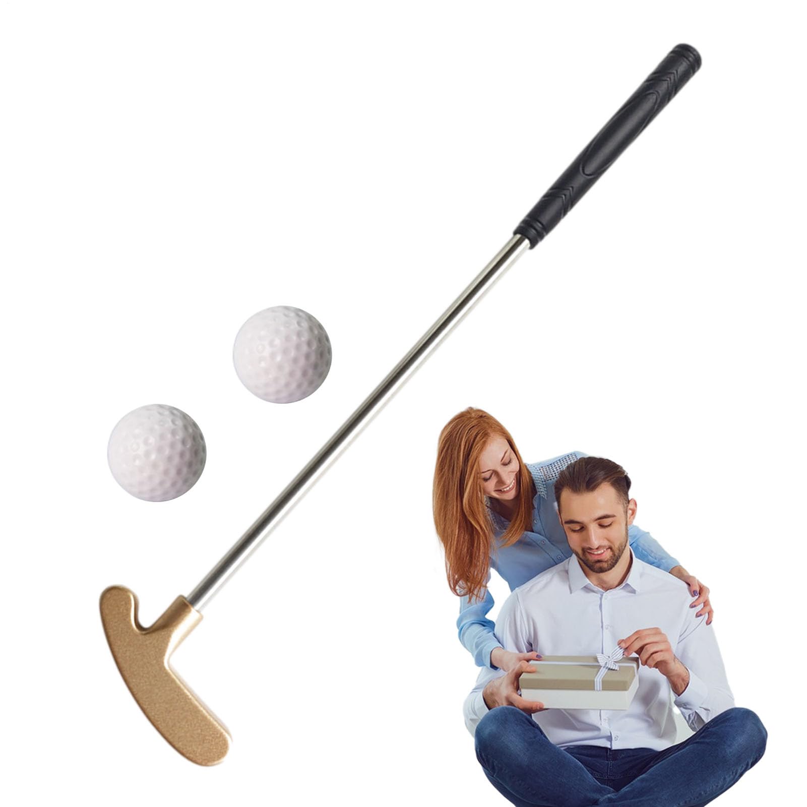Ensemble de clubs de golf en alliage de zinc pour enfants clubs de mini golf adultes hommes – Deux voies droitier/gaucher intérieur/extérieur Mini Club Ensemble tige stable