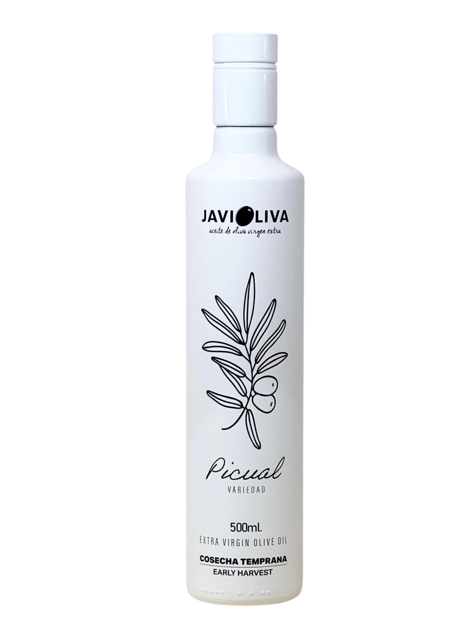 JAVIOLIVA - PREMIUM OLEJ EXTRA VIRGIN - Odmiana Picual - WCZESNE ZBIORY 2024/25 - GOURMET - 100% Hiszpański, idealny do spożywania na surowo (1 x 500ml)