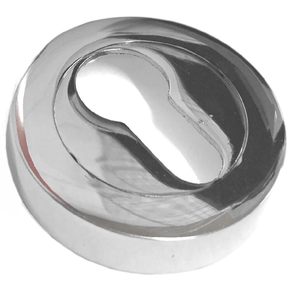Dzina Escutcheon Euro Profile Polished Chrome Concealed Fix Pack Of 6