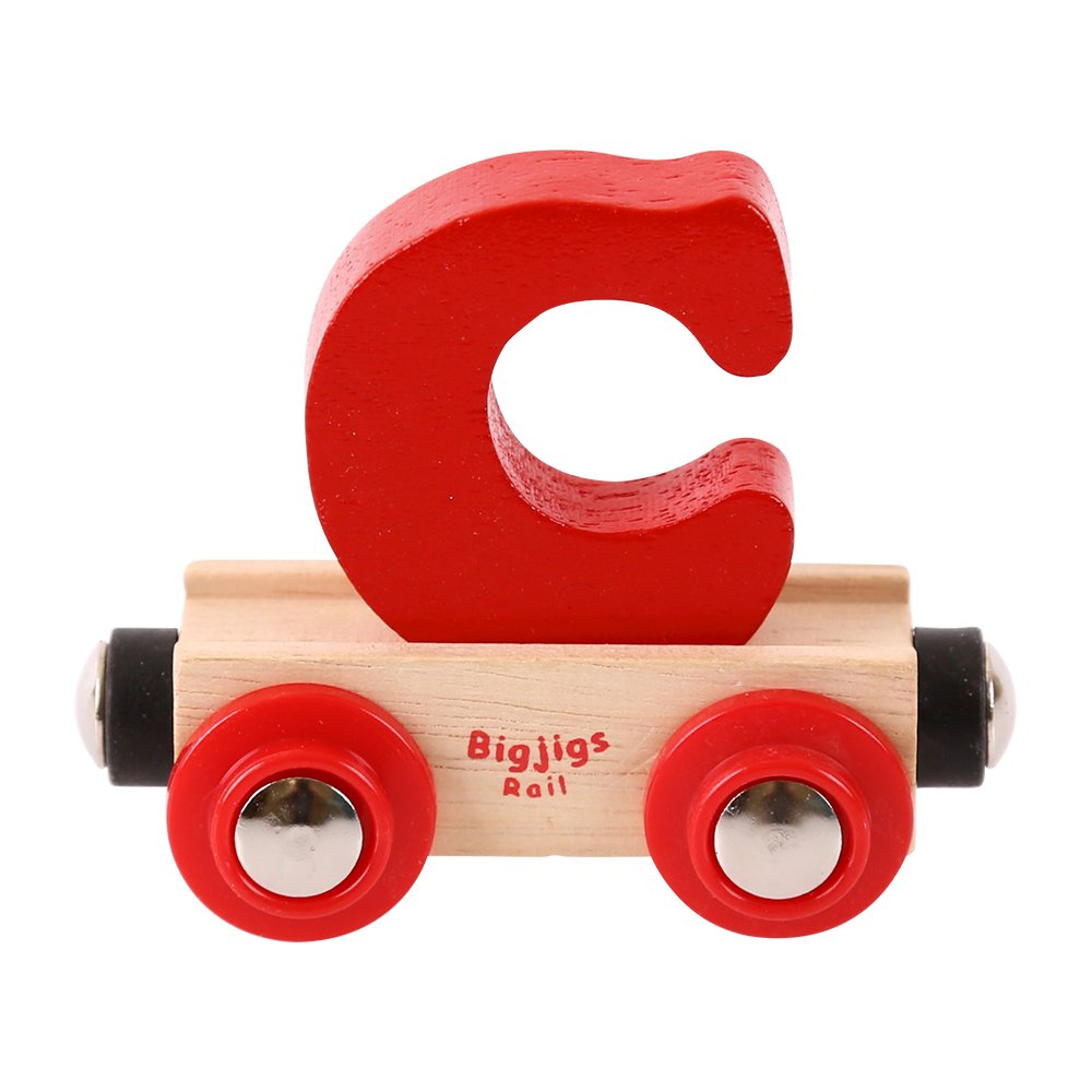 Bigjigs Rail Rail Name Letter C (Dark Red)