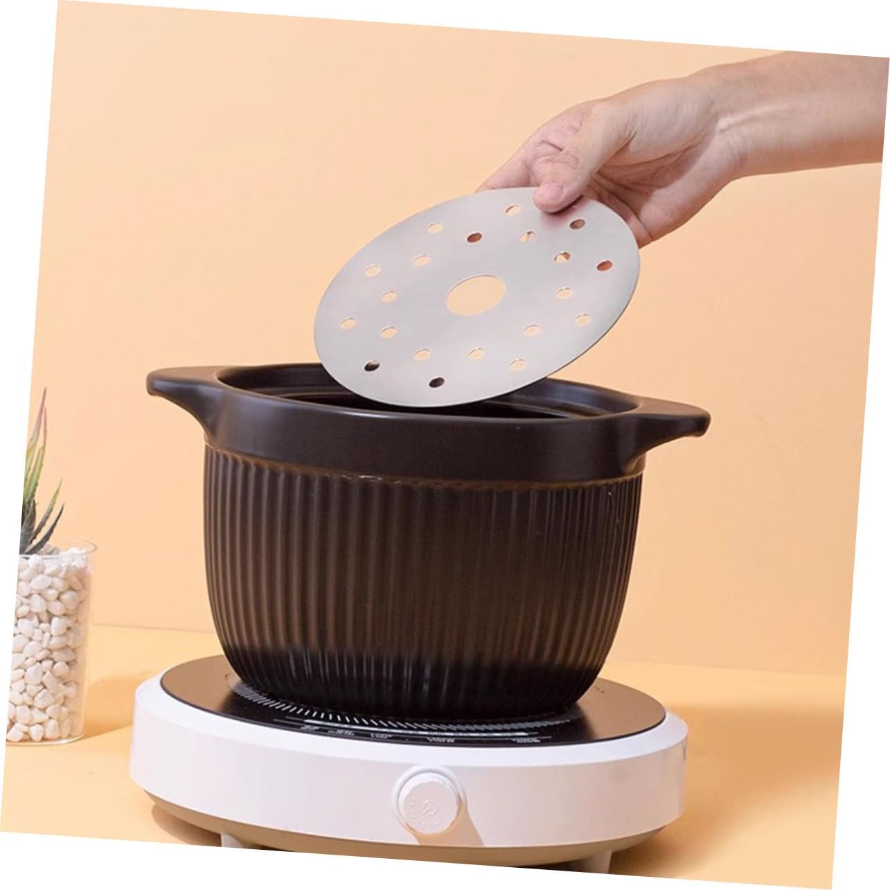 Ciieeo Heat Conduction for Kitchen Cookware Induction Adapter Plate Stainless Steel Plate