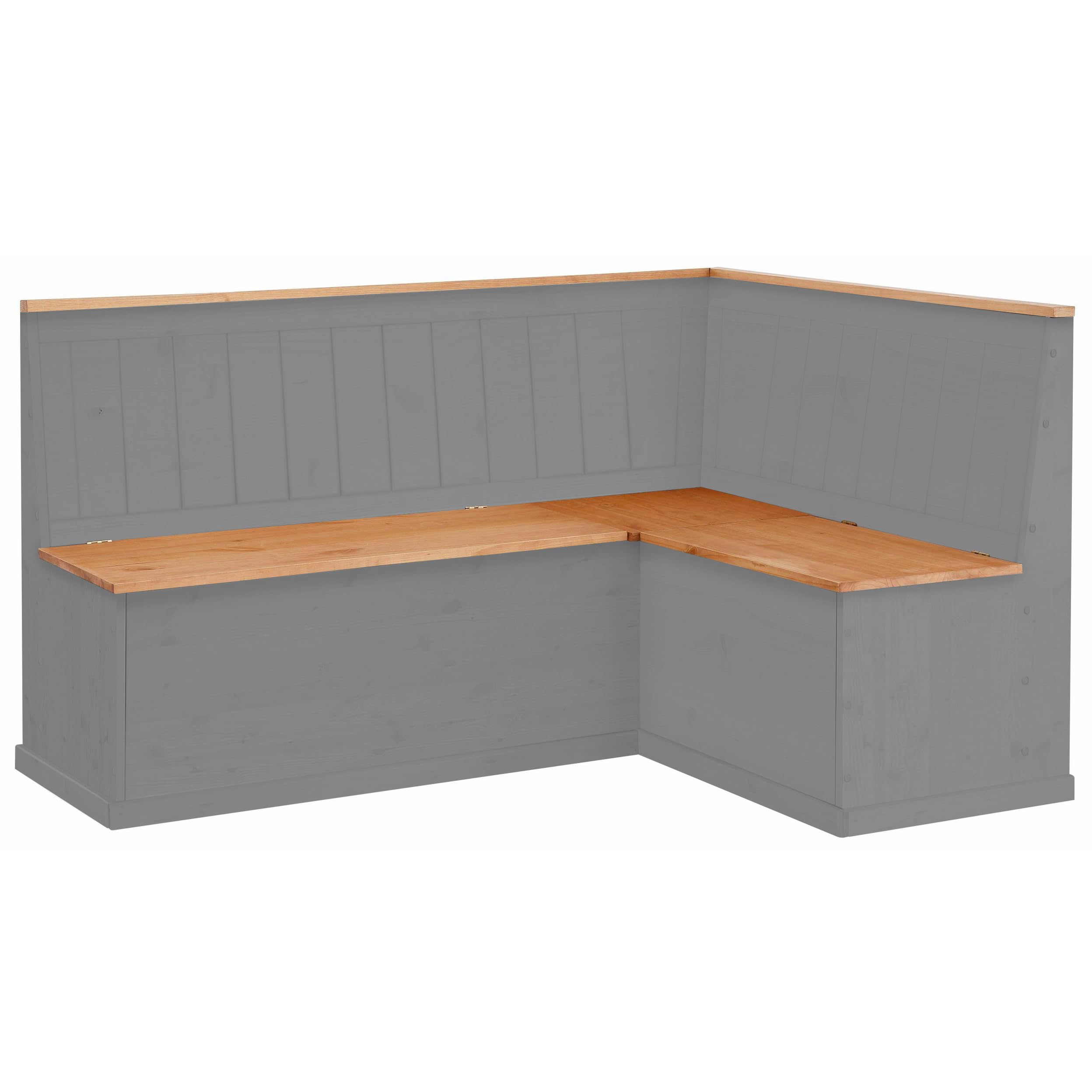 Loft24 Sara 3 Seater Grey Wax Corner Bench With Storage