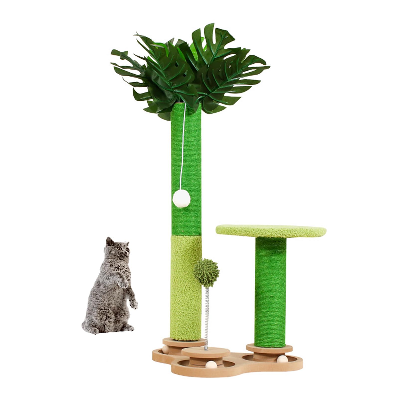 Arbre à chat avec corde en sisal pour créer un coin de jeu dans le salon