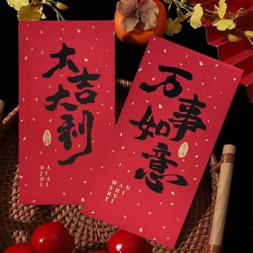 Red Envelopes,30pcs Money Cash Envelopes Lucky Hong Bao Gift Envelope Red Envelope Pockets for New Year Spring Festival Wedding Kids Birthday Party