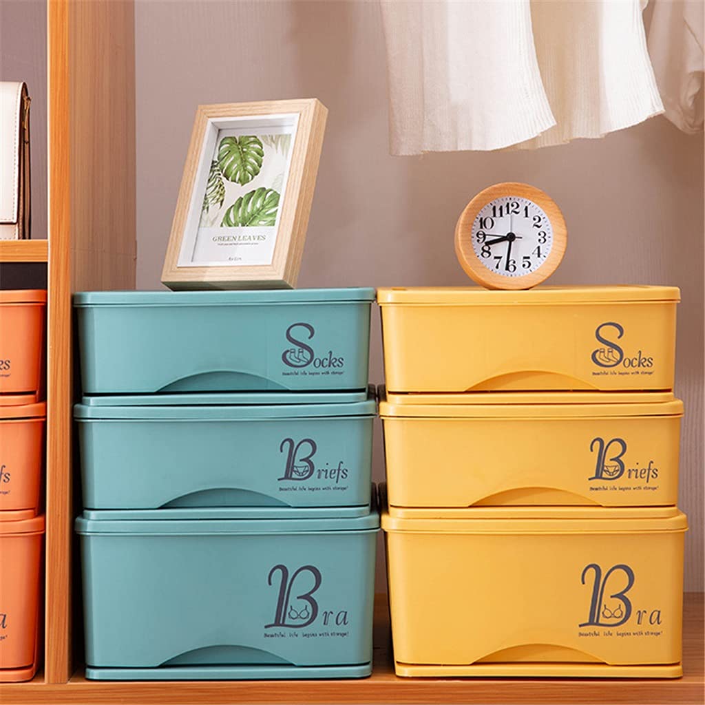 3-teiliges Set Unterwäsche-Schubladen-Organizer, Kleider-Organizer, Aufbewahrungsbox, BH-Handschuh, Schrank-Organizer, Halterbox mit Abdeckung (B 32,2 x 25,9 x 32,4 cm)