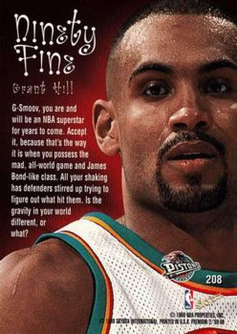 Amazon.com: 1998-99 SkyBox Premium Basketball #208 Grant Hill