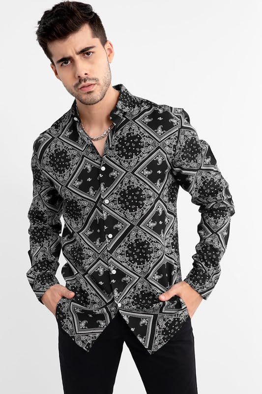 Image of SNITCH Mandala Print Shirt for Men