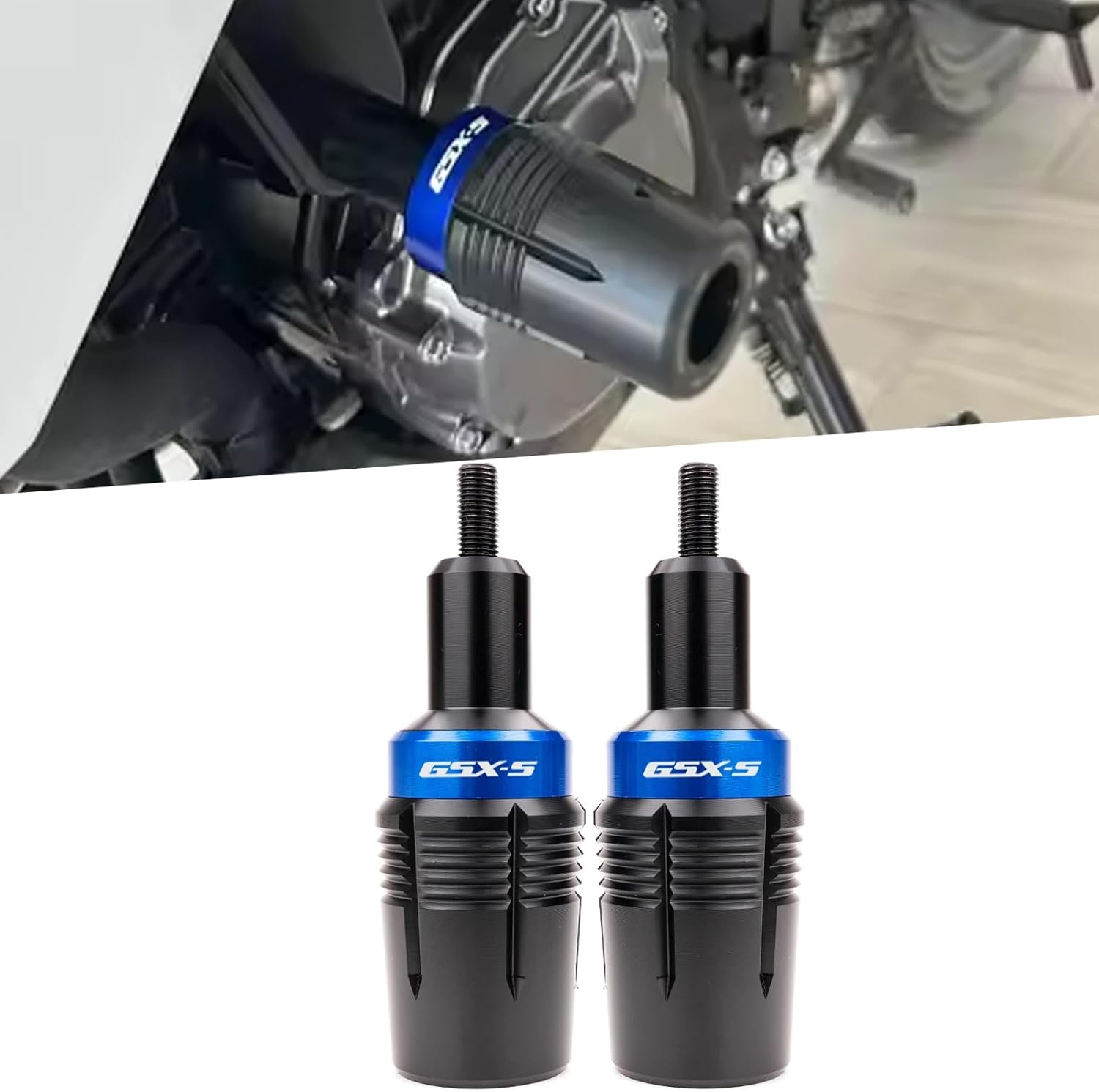 For GSX-S 750 GSX S750 1000 950 GSXS 1000 GT gsxs 750 1000 gt gsr750 new accessories motorcycle exhaust pipe frame crash slider crash pad protector crash protection body crash protection ball (Blue)